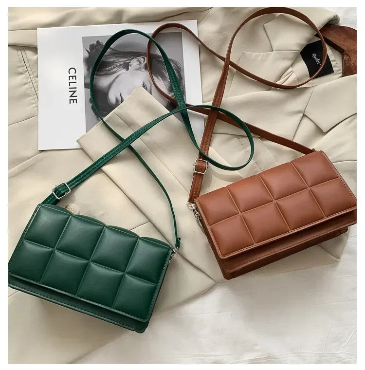 Bolsa de ombro de couro PU de grande capacidade para mulheres, impermeável, clássica, simplicidade, senso de design, bolsa tiracolo feminina, tendência da moda