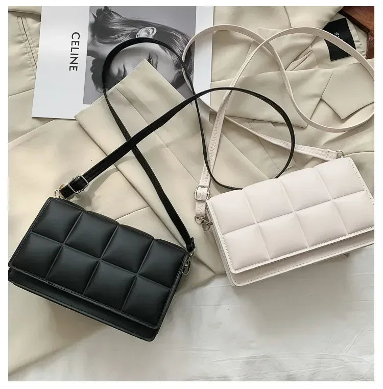 Bolsa de ombro de couro PU de grande capacidade para mulheres, impermeável, clássica, simplicidade, senso de design, bolsa tiracolo feminina, tendência da moda
