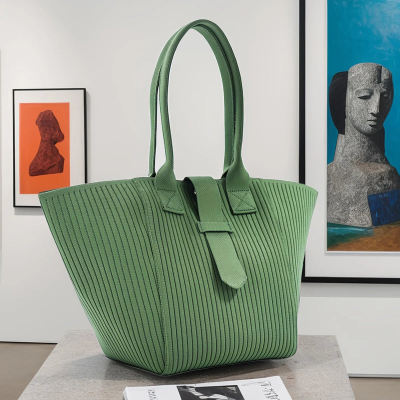 Bolsa tote feminina preta personalizada, bolsa de estudante universitário, grande capacidade, verde, gola branca, bolsa de ombro cinza