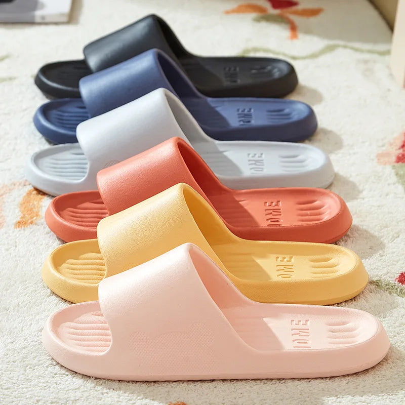 Chinelos de banheiro para homens mulheres eva chinelos de fundo macio slides interiores sandálias planas verão ao ar livre sapatos de praia homem flip flops