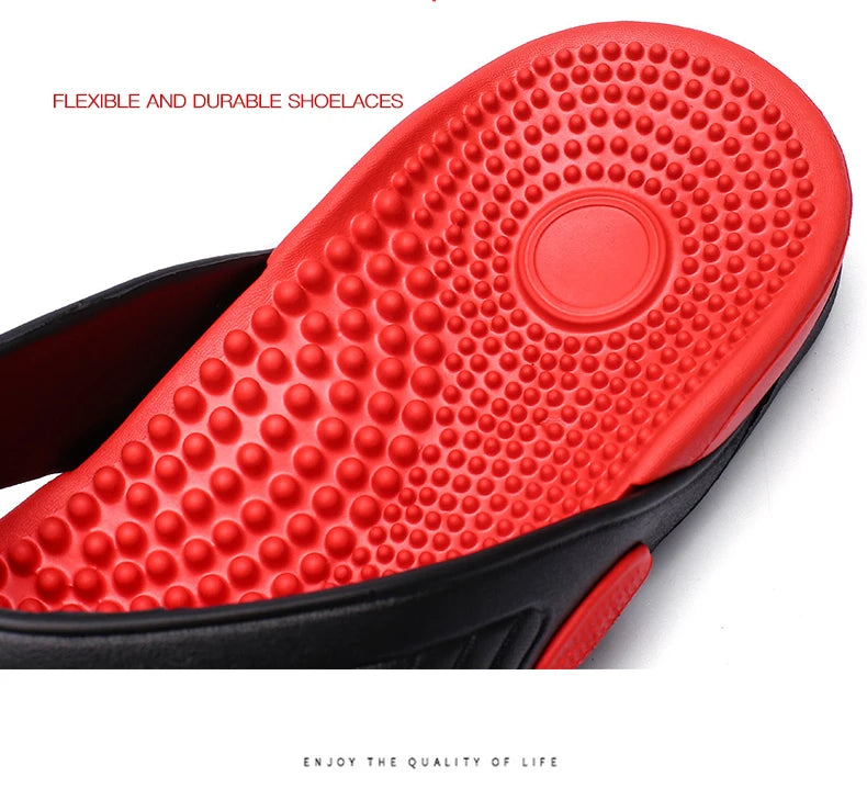 Chinelos de praia chinelos de verão homens sandálias de massagem confortáveis sapatos casuais 2022 moda masculina flip flops calçados de venda quente
