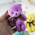Nova cor urso de pelúcia bonecas 12cm animais de pelúcia macios urso brinquedo de pelúcia pendente bonito menina chaveiro casamento crianças presentes de festa