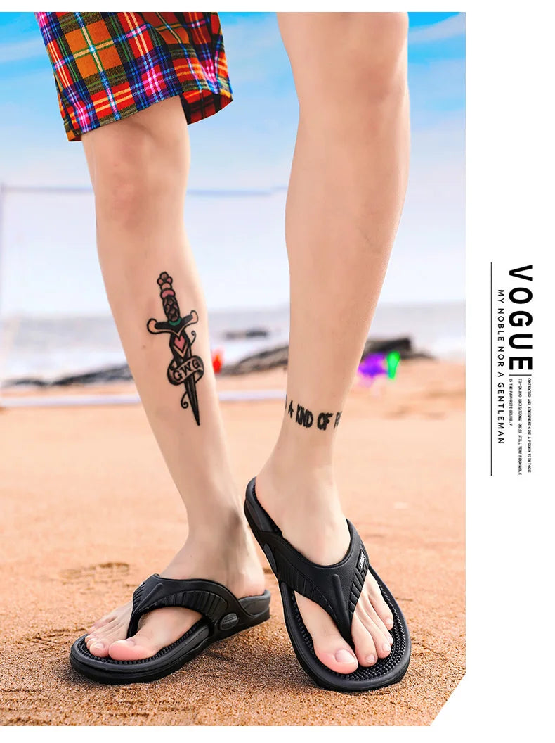 Chinelos de praia chinelos de verão homens sandálias de massagem confortáveis sapatos casuais 2022 moda masculina flip flops calçados de venda quente