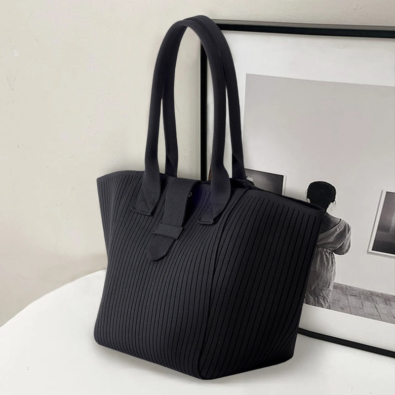 Bolsa tote feminina preta personalizada, bolsa de estudante universitário, grande capacidade, verde, gola branca, bolsa de ombro cinza