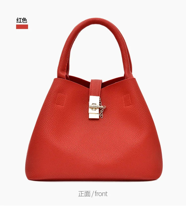 Mulher bolsa de ombro grande capacidade bolsa para mulheres crossbody saco lichia padrão pu portátil balde saco senhoras mensageiro sacos