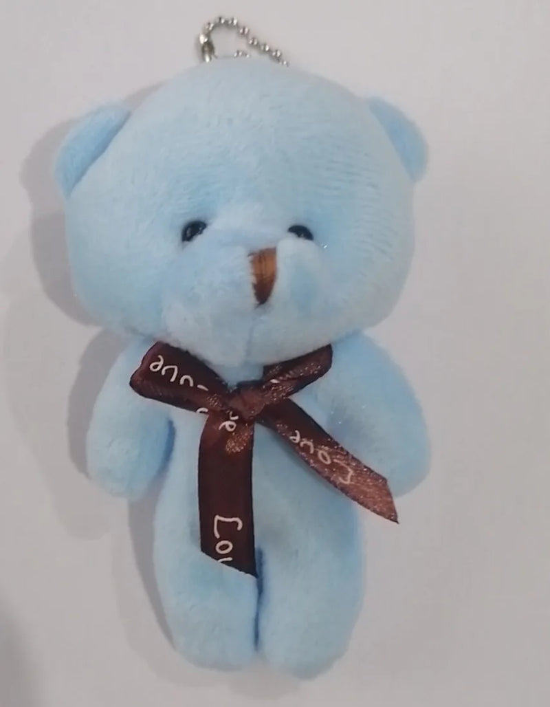 Nova cor urso de pelúcia bonecas 12cm animais de pelúcia macios urso brinquedo de pelúcia pendente bonito menina chaveiro casamento crianças presentes de festa