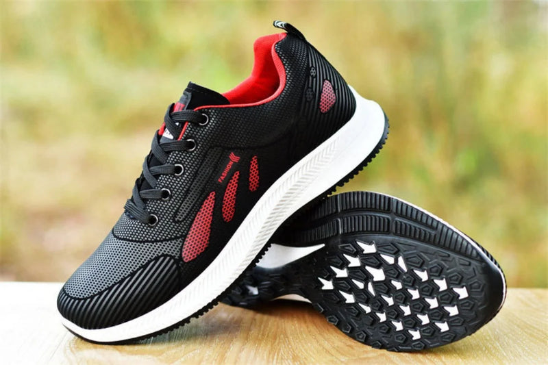 Calçado de couro antiderrapante masculino, tênis de caminhada casual, tênis de corrida na moda, que combina com tudo, novo, verão 2024