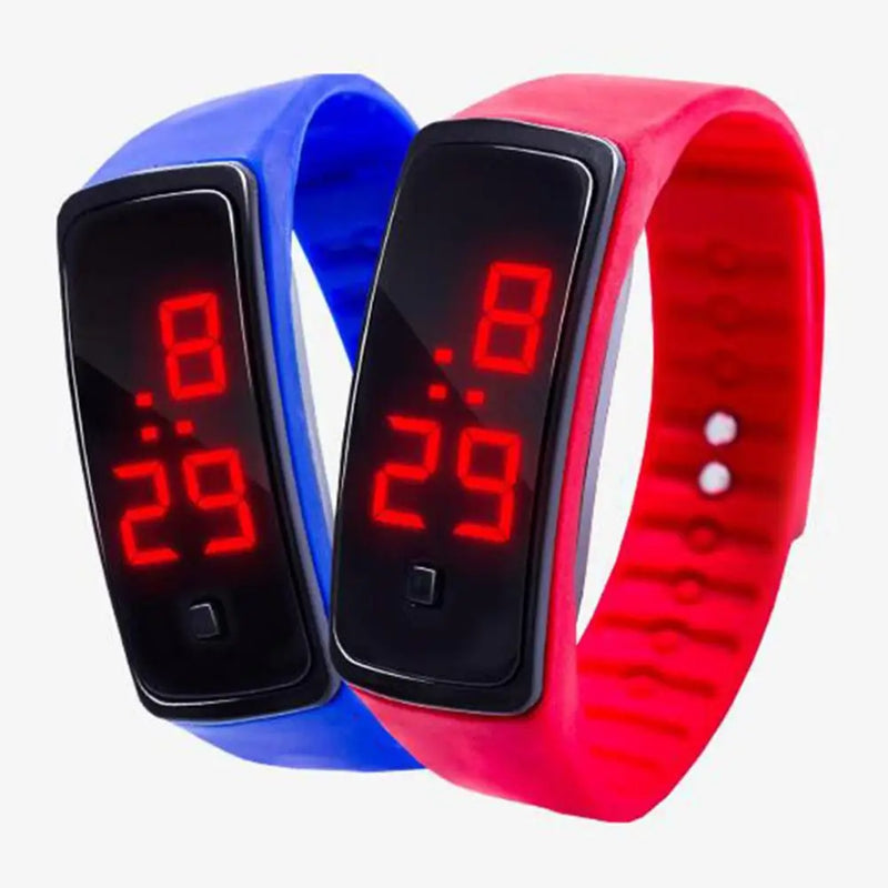 Hand Ring Sports Watch para crianças, Relógio eletrônico, impermeável, LED Backlight, Presente Ideal, Grande Display