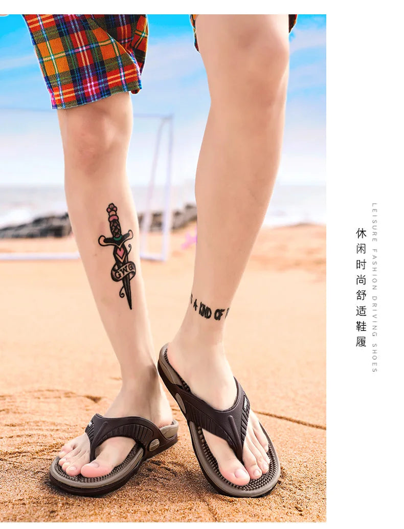 Chinelos de praia chinelos de verão homens sandálias de massagem confortáveis sapatos casuais 2022 moda masculina flip flops calçados de venda quente