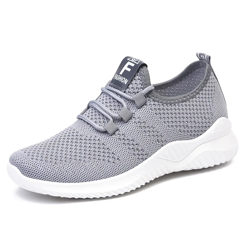 Sapatos femininos 2024 malha respirável confortável sapatos esportivos sola macia leve moda sapatos casuais