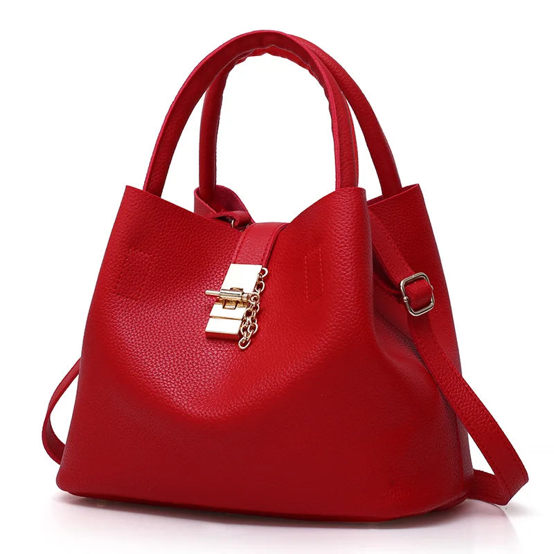 Mulher bolsa de ombro grande capacidade bolsa para mulheres crossbody saco lichia padrão pu portátil balde saco senhoras mensageiro sacos