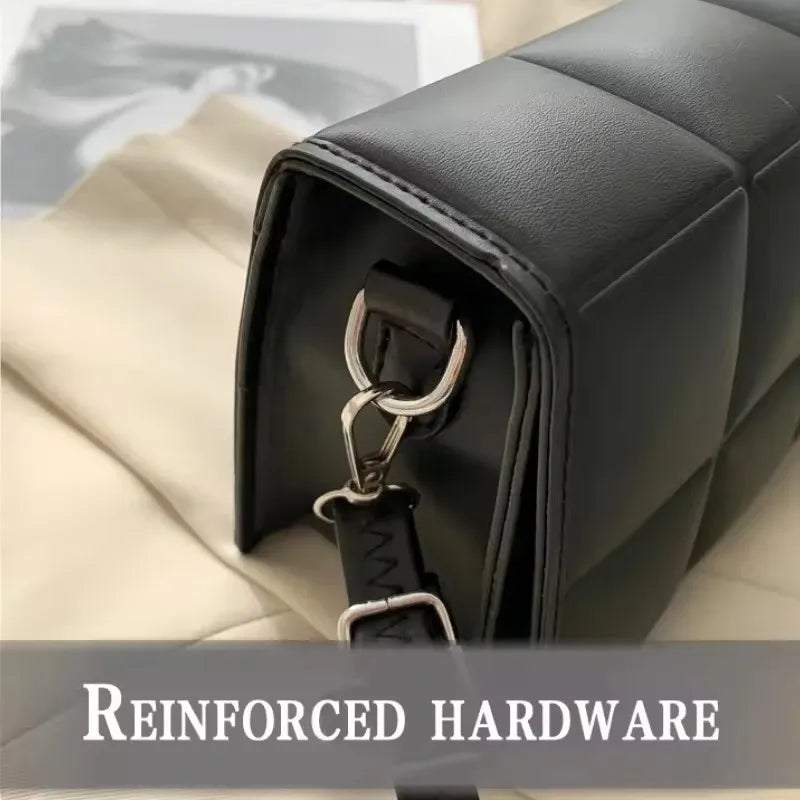 Bolsa de ombro de couro PU de grande capacidade para mulheres, impermeável, clássica, simplicidade, senso de design, bolsa tiracolo feminina, tendência da moda