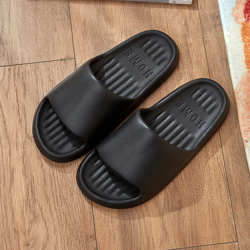 Chinelos de banheiro para homens mulheres eva chinelos de fundo macio slides interiores sandálias planas verão ao ar livre sapatos de praia homem flip flops