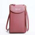 Bolsa feminina pequena de ombro crossbody, couro pu, bolsa de bolso para celular, bolsa para cartão, carteira, bolsa carteiro