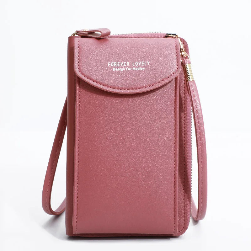 Bolsa feminina pequena de ombro crossbody, couro pu, bolsa de bolso para celular, bolsa para cartão, carteira, bolsa carteiro