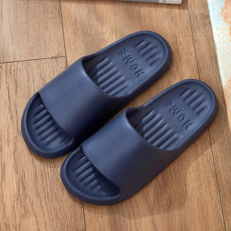 Chinelos de banheiro para homens mulheres eva chinelos de fundo macio slides interiores sandálias planas verão ao ar livre sapatos de praia homem flip flops