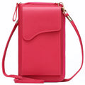 Bolsa feminina pequena de ombro crossbody, couro pu, bolsa de bolso para celular, bolsa para cartão, carteira, bolsa carteiro