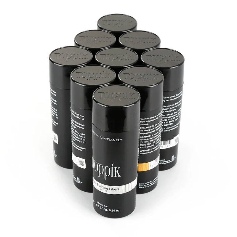 27.5g 9 cores fibras de cabelo queratina recrescimento em pó spray fibra de construção de cabelo poudre pós de recrescimento instantâneo perda de cabelo esconder