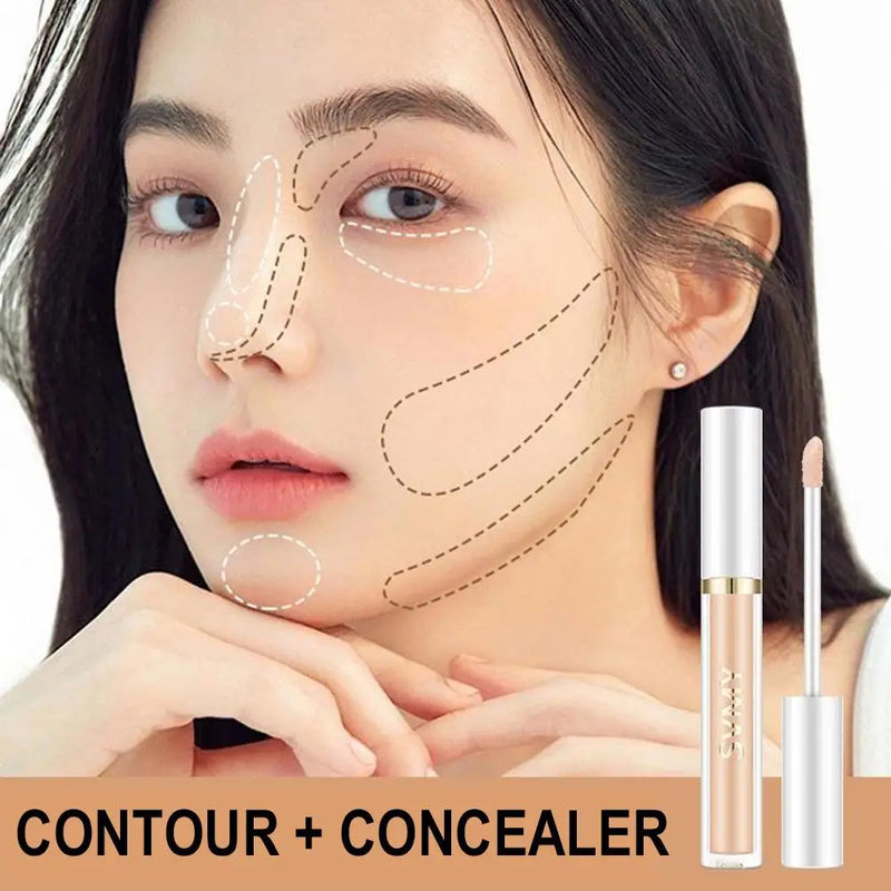 Creme corretivo líquido impermeável, maquiagem leve, tampa hidratante, manchas de acne, círculos escuros Foundation, cosméticos, 4 cores