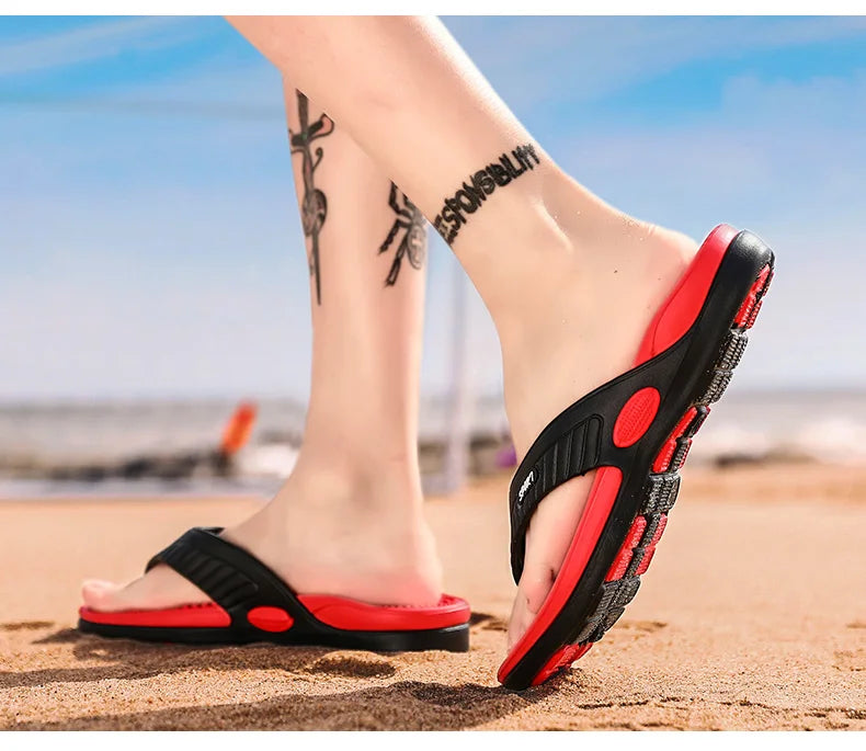 Chinelos de praia chinelos de verão homens sandálias de massagem confortáveis sapatos casuais 2022 moda masculina flip flops calçados de venda quente