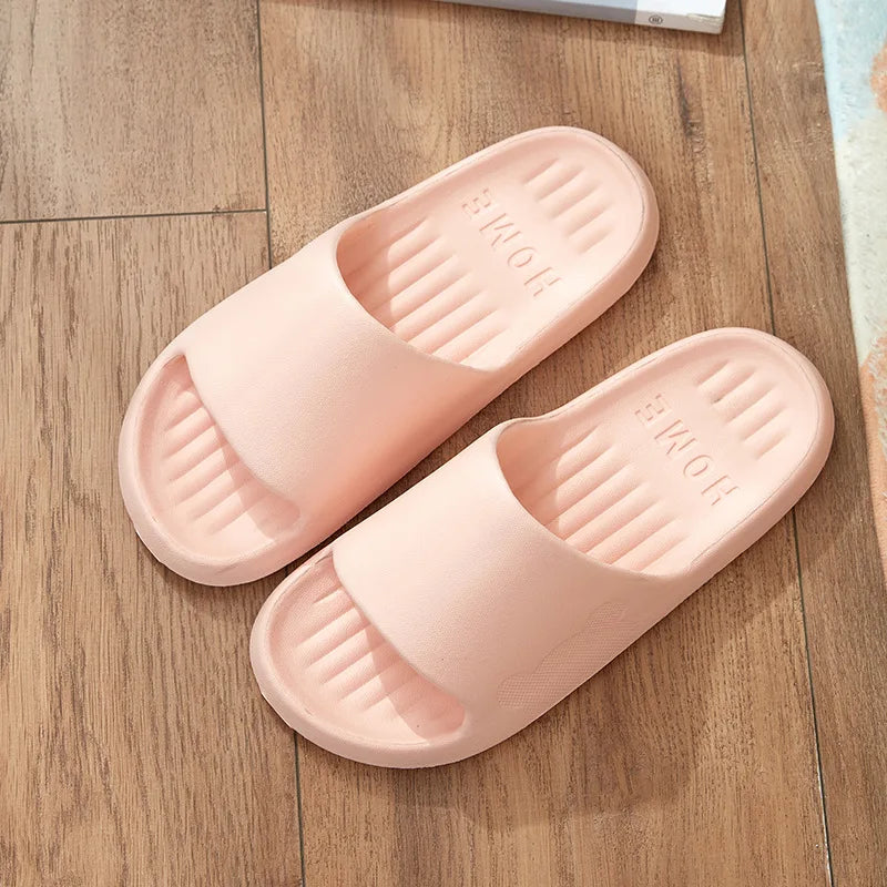 Chinelos de banheiro para homens mulheres eva chinelos de fundo macio slides interiores sandálias planas verão ao ar livre sapatos de praia homem flip flops