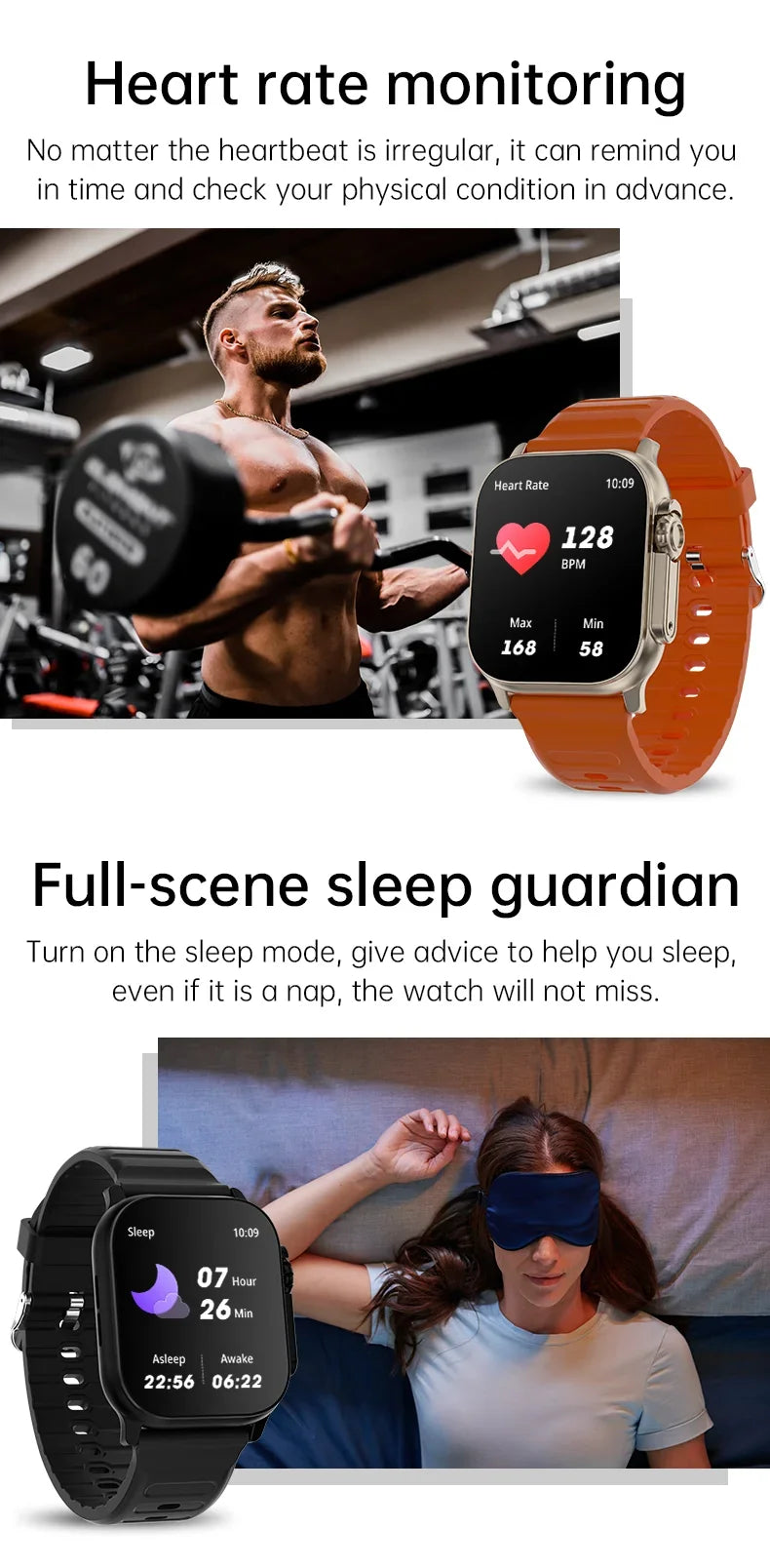 Apple Watch 9 2024. Tela AMOLED, Bússola NFC, Impermeável, Relógio Apple, IWO Ultra 8, 49mm, Série 8, 2.3 "