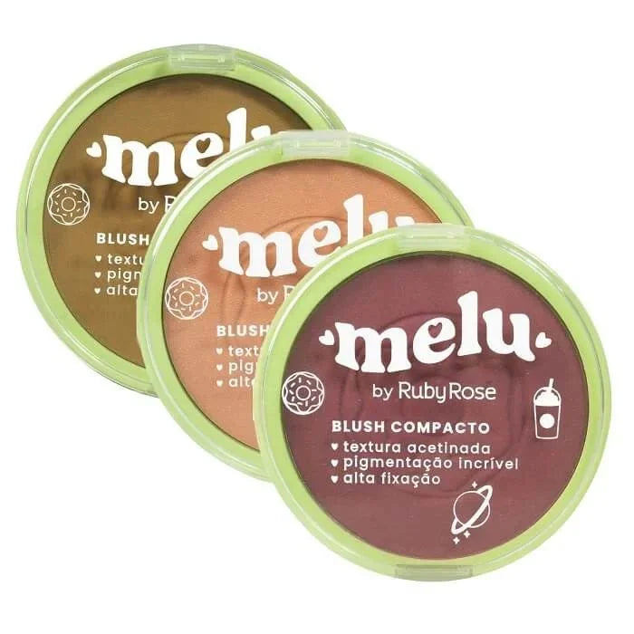 Blush Compacto Vegano Melu Ruby Rose RR-871