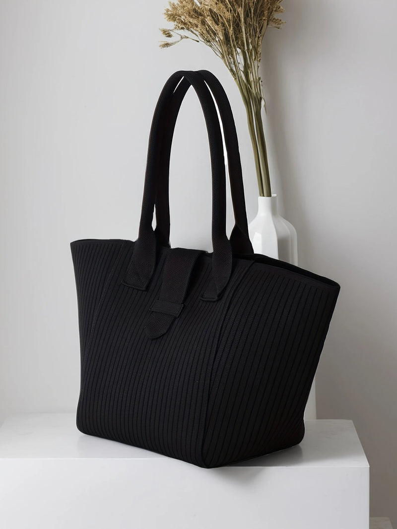 Bolsa tote feminina preta personalizada, bolsa de estudante universitário, grande capacidade, verde, gola branca, bolsa de ombro cinza