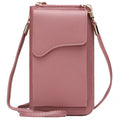 Bolsa feminina pequena de ombro crossbody, couro pu, bolsa de bolso para celular, bolsa para cartão, carteira, bolsa carteiro