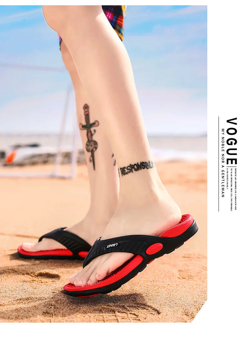Chinelos de praia chinelos de verão homens sandálias de massagem confortáveis sapatos casuais 2022 moda masculina flip flops calçados de venda quente