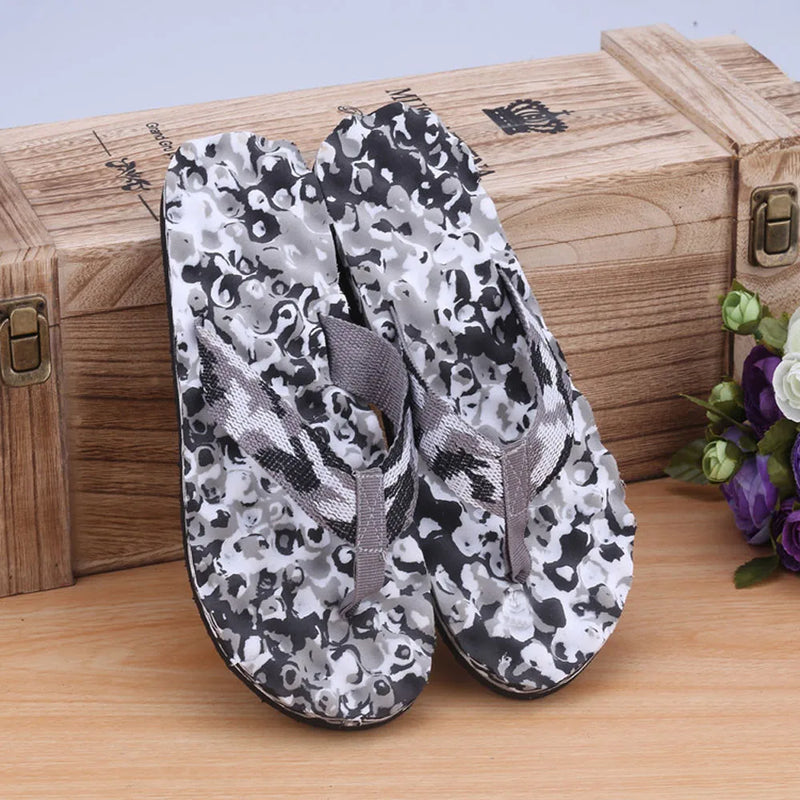 Homens camuflagem flip flops chinelos sapatos sandálias chinelo interior & ao ar livre casual masculino antiderrapante sapatos de praia sapato masculino 40-45