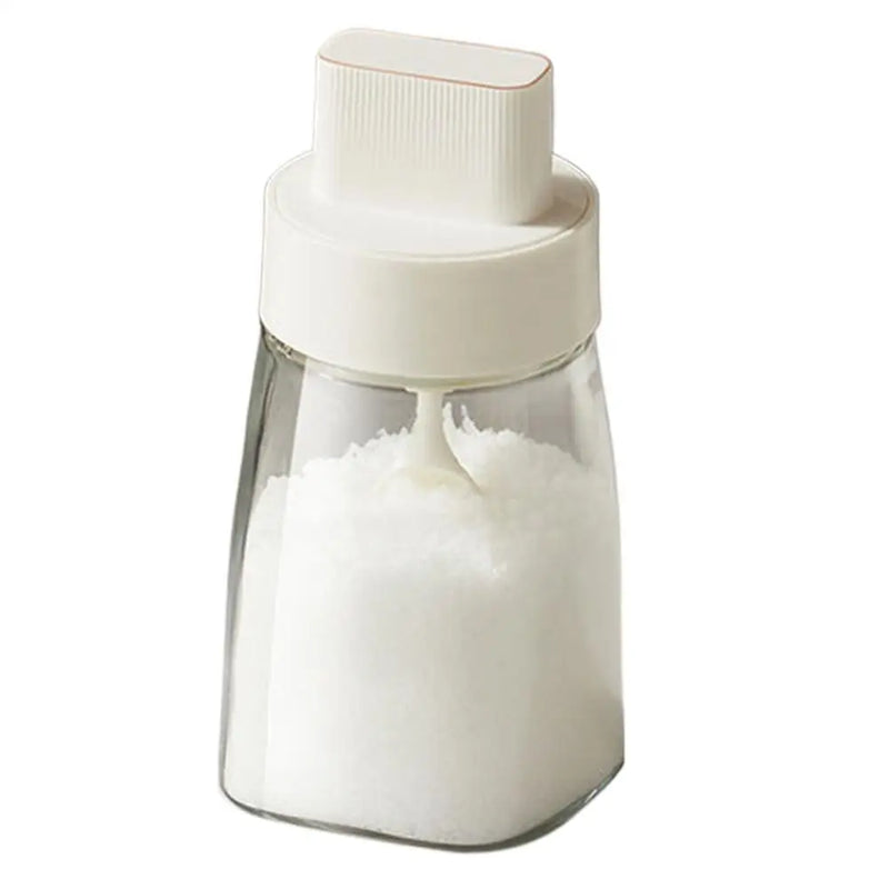 Garrafa de tempero com colher de vidro cozinha pimenta sal garrafa de armazenamento cozinha cozinhar tempero recipiente para cominho molho de mel