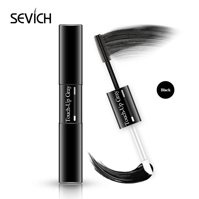 Caneta de tintura de cabelo única, cobertura instantânea de raiz cinza, cor de cabelo branco a marrom escuro, preto, 2 escovas, cabeça macia, fácil aplicação, temporária