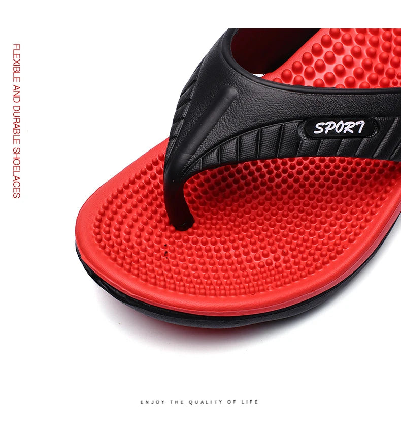 Chinelos de praia chinelos de verão homens sandálias de massagem confortáveis sapatos casuais 2022 moda masculina flip flops calçados de venda quente