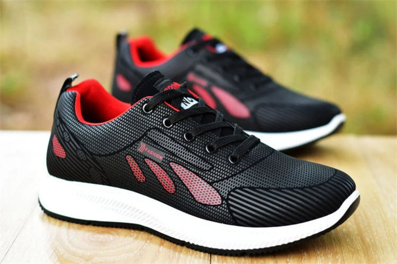 Calçado de couro antiderrapante masculino, tênis de caminhada casual, tênis de corrida na moda, que combina com tudo, novo, verão 2024