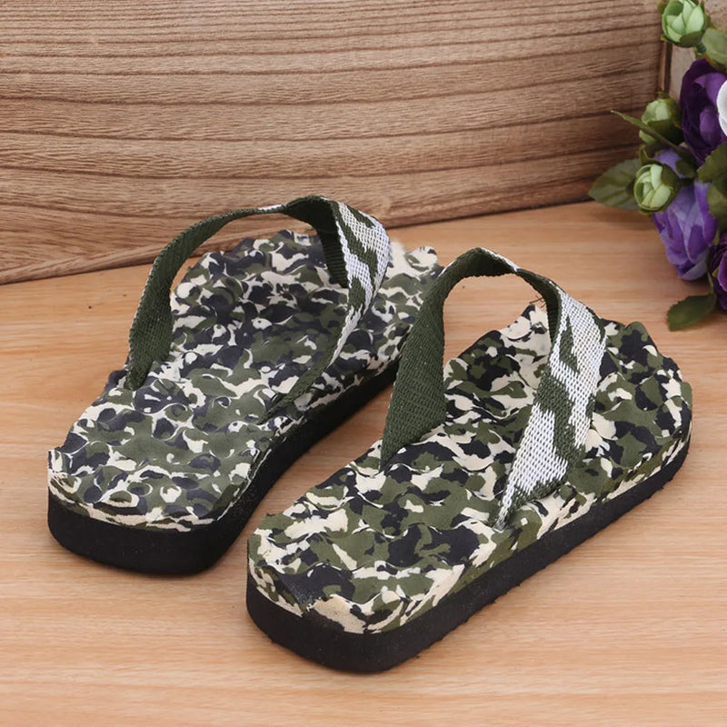 Homens camuflagem flip flops chinelos sapatos sandálias chinelo interior & ao ar livre casual masculino antiderrapante sapatos de praia sapato masculino 40-45