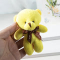 Nova cor urso de pelúcia bonecas 12cm animais de pelúcia macios urso brinquedo de pelúcia pendente bonito menina chaveiro casamento crianças presentes de festa