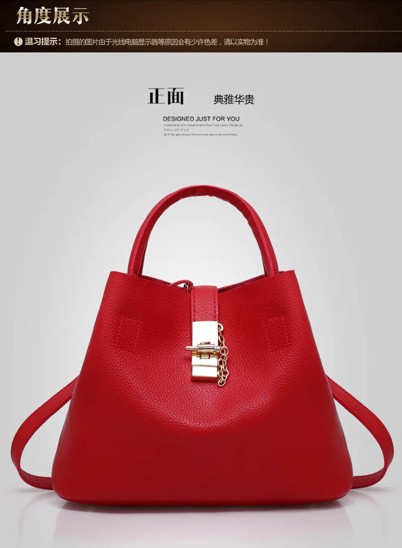Mulher bolsa de ombro grande capacidade bolsa para mulheres crossbody saco lichia padrão pu portátil balde saco senhoras mensageiro sacos