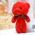 Nova cor urso de pelúcia bonecas 12cm animais de pelúcia macios urso brinquedo de pelúcia pendente bonito menina chaveiro casamento crianças presentes de festa