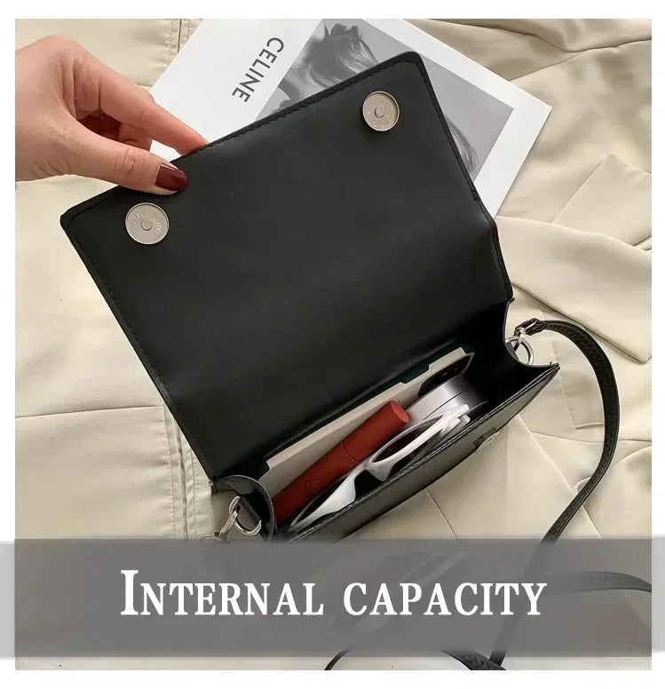 Bolsa de ombro de couro PU de grande capacidade para mulheres, impermeável, clássica, simplicidade, senso de design, bolsa tiracolo feminina, tendência da moda