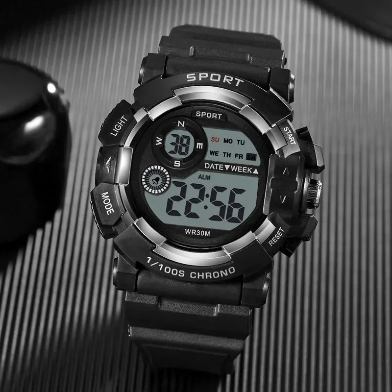 Yikaze moda esportes relógios das mulheres dos homens relógio digital à prova dwaterproof água luminosa despertador relógio de pulso eletrônico para crianças