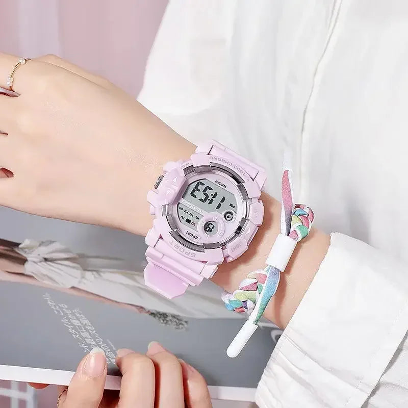 Yikaze moda esportes relógios das mulheres dos homens relógio digital à prova dwaterproof água luminosa despertador relógio de pulso eletrônico para crianças