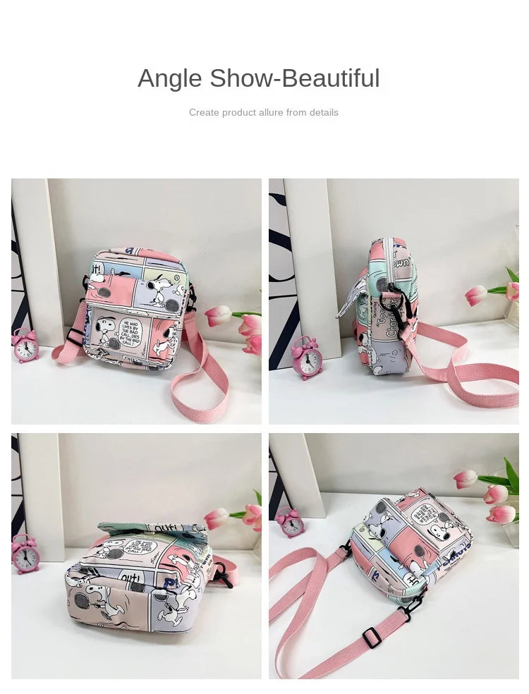 Bolsa crossbody dos desenhos animados para mulheres, bolsas crossbody criativas, bolsas diagonais de ombro nevado, novo, 2020, 2024