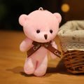 Nova cor urso de pelúcia bonecas 12cm animais de pelúcia macios urso brinquedo de pelúcia pendente bonito menina chaveiro casamento crianças presentes de festa
