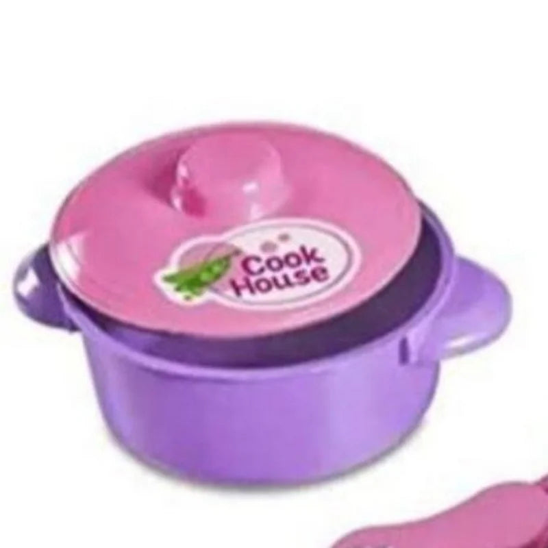Children's Kitchen Toy Panelinha with Lid and Frying Pan with Pink Fried Egg Makes Creative Fun Kitchen