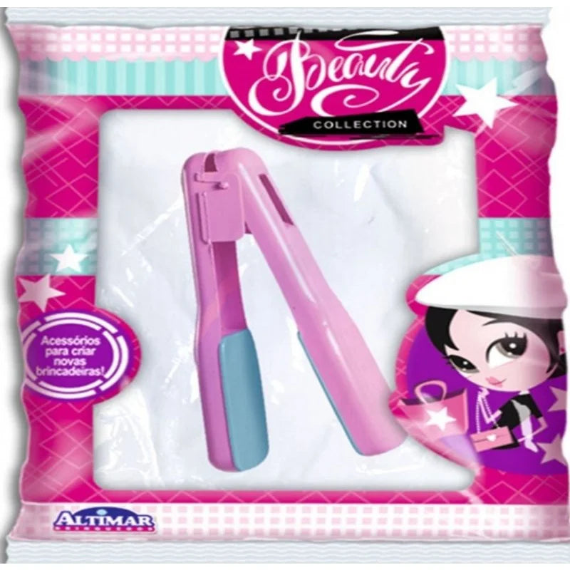 Brinquedo Chapinha da Princesa Bela Criativa Faz de Conta Salão de Beleza Moda Infantil Acessório Boneca Verde Água e ro