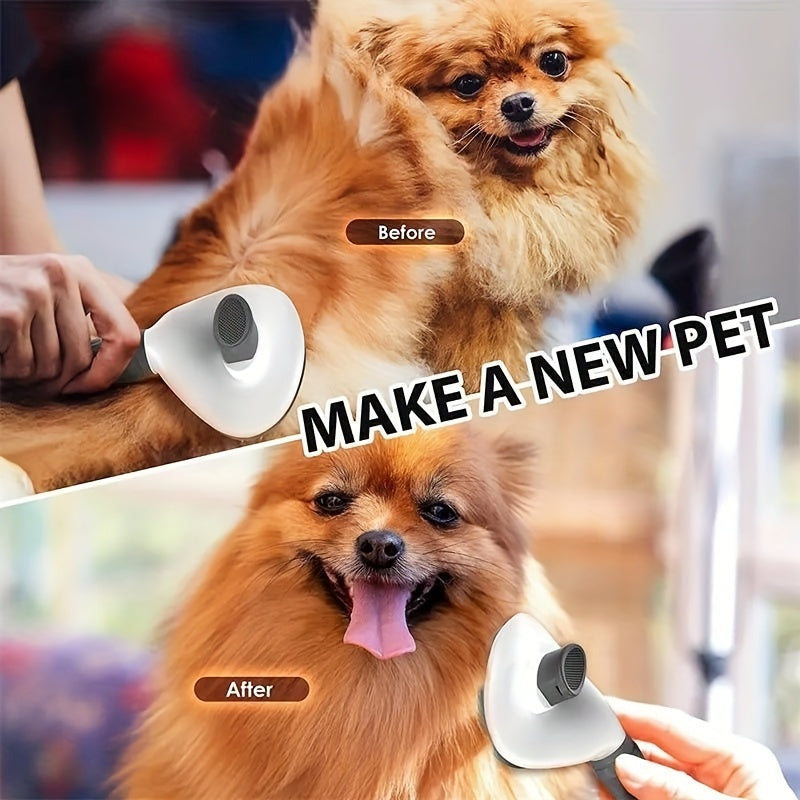 Remova pelos de animais de estimação sem esforço com a escova Slicker de um clique - perfeita para cães e gatos