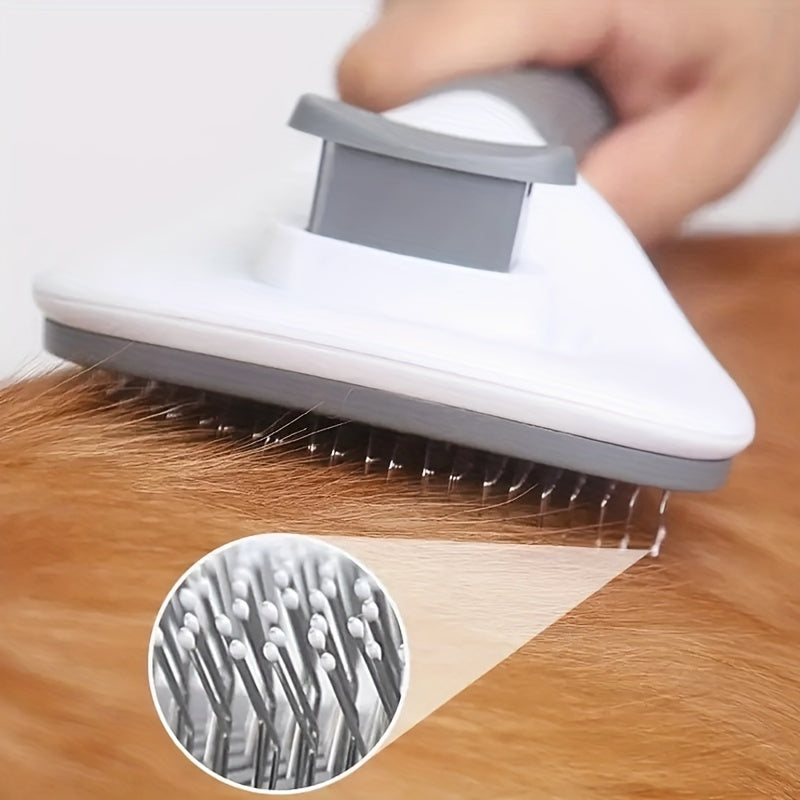 Remova pelos de animais de estimação sem esforço com a escova Slicker de um clique - perfeita para cães e gatos