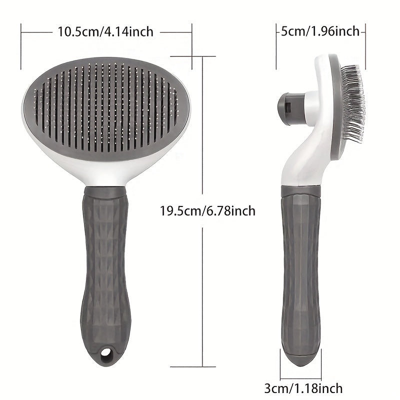 Remova pelos de animais de estimação sem esforço com a escova Slicker de um clique - perfeita para cães e gatos